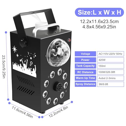 Máquina de humo 700W con control remoto inalámbrico, efectos de iluminación RGB para escenario, fiestas y DJ miniatura 3
