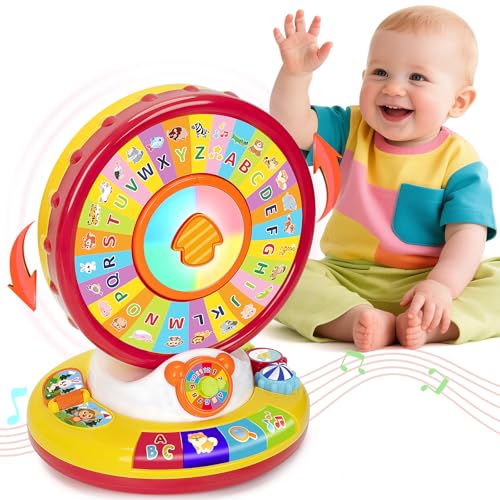 Image of Learning Toys for Toddlers 1-3, Spin and Sing Alphabet Zoo, Lights & Sounds