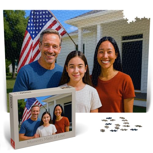 MyPuzzle Custom Photo Puzzle - Personalized Jigsaw Puzzle Made from Your Own Picture, Ideal Gift for Birthdays, Mother's Day, Valentine's Day & Weddings - 1000 Pieces (Landscape/Horizontal)
