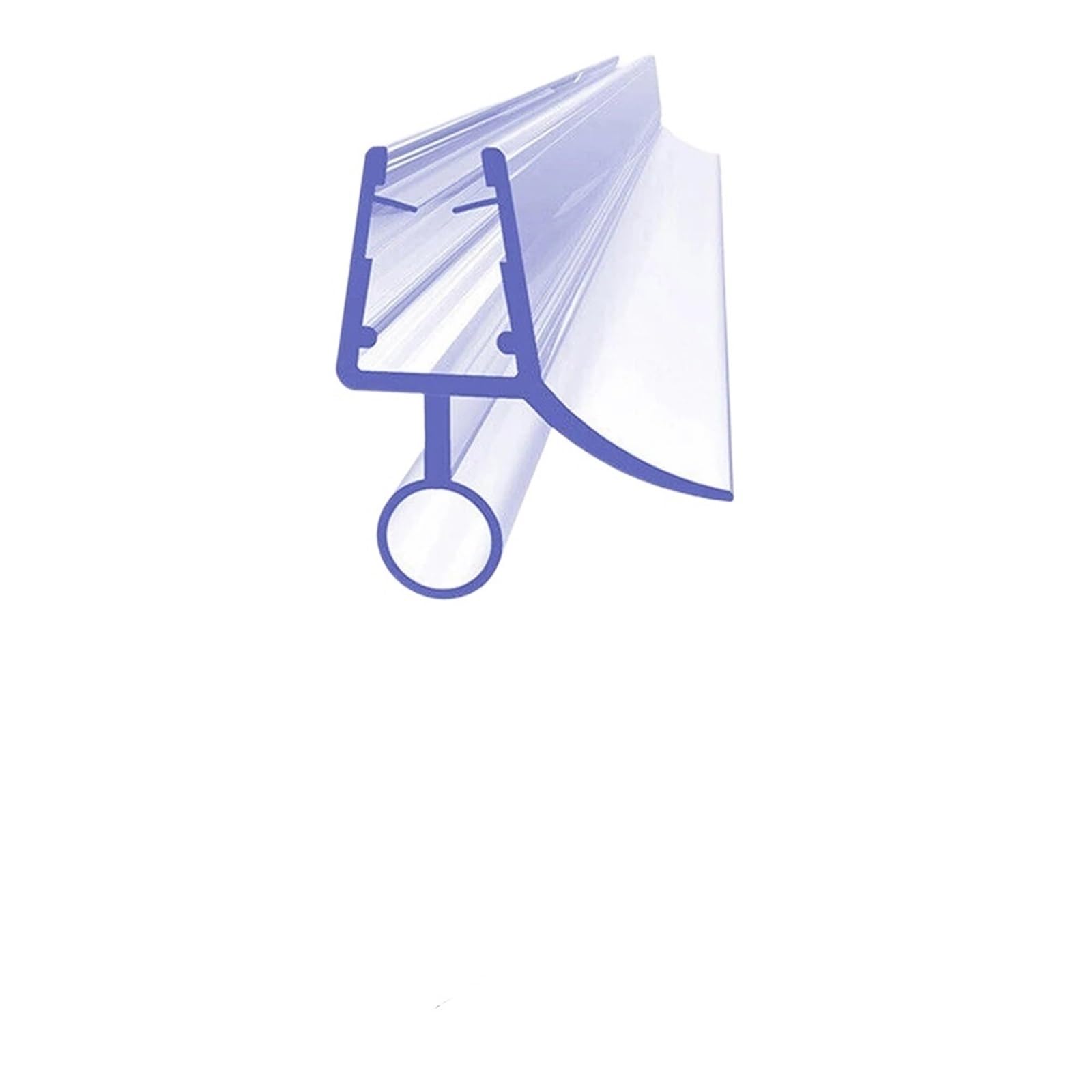 8 Stück PVC transparente Duschwand-Dichtungsstreifen Badezimmer-Glastürdichtungen Wasserabweiser-Gummi für Duschtüren, Glas(6mm)