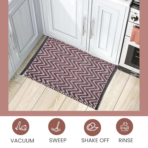 Image of Door Mats for Home | Door Mats for Home Entrance | Door Mat for Bathroom| Soft & Super Absorbent Mats for Shower | Washable, Non-Slip & Quick-Drying Mats (Pack of 2) (Multicolor 4)