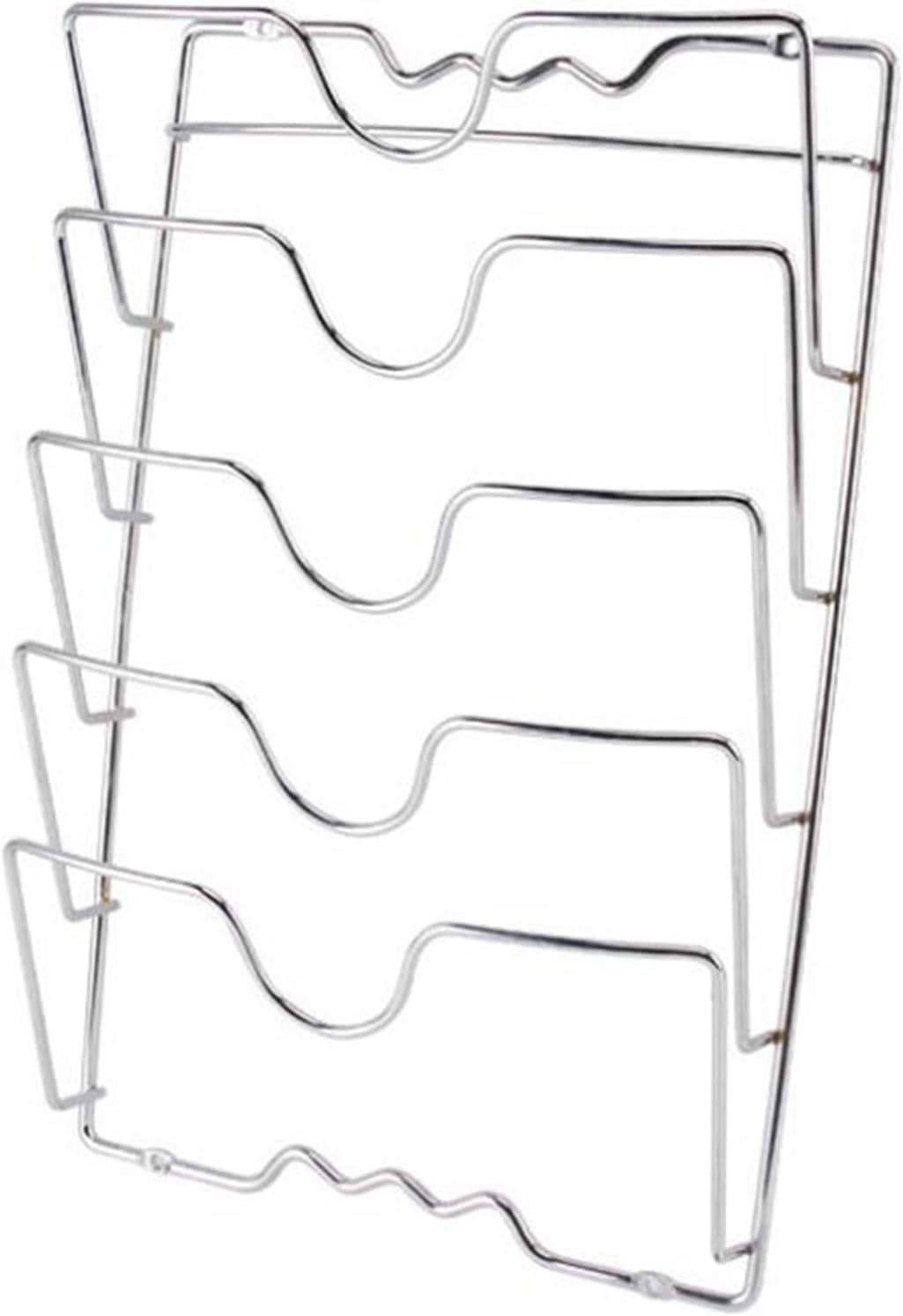 Sperrins Pot Lid Organizer Rack, Pot Lids Holder for Cabinet Door/Wall, No Drilling Wall/Door Mounted Rustproof Pot and Pan Cover for Kitchen Storage