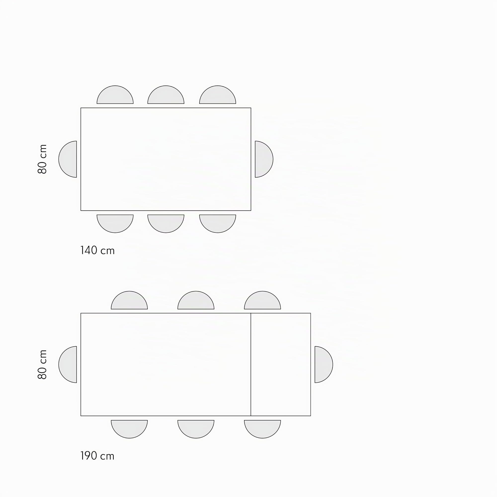 PAZZO DESIGN Ausziehbarer Tisch Lara, Tisch für Wohnzimmer und Küche, Melaminplatte in Zementgrau, Beine aus schwarzem Metall, hergestellt in Italien, 140 x 80 x 75 cm - id_2088