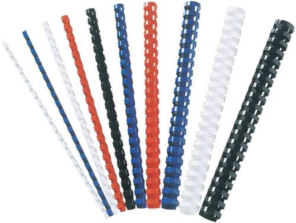 Fellowes D104NE Relieuse Noire - Lot De 50, Diamètre 4mm, Pour 25 Feuilles, 29,7 Cm