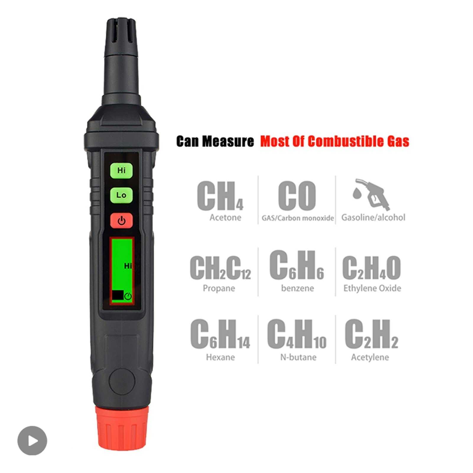 Gasanalysator Brennbarer Gasdetektor LCD Anzeige mit Alarm von Erdgas-Leck-Standort-Determiner-Tester HT61