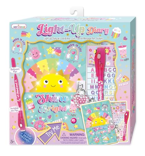 Journal lumineux Hot Focus 249BK carnet intime créatif pour enfant et ado