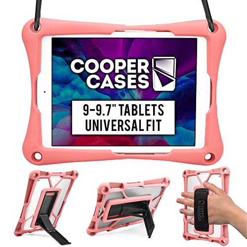 Cooper Trooper Rugged Case For 9, 9.7" Tablet | Universal Fit Tough Bumper Protective Drop Shock Proof Kids Holder Carrying Cover Bag, Stand, Strap #TOP25