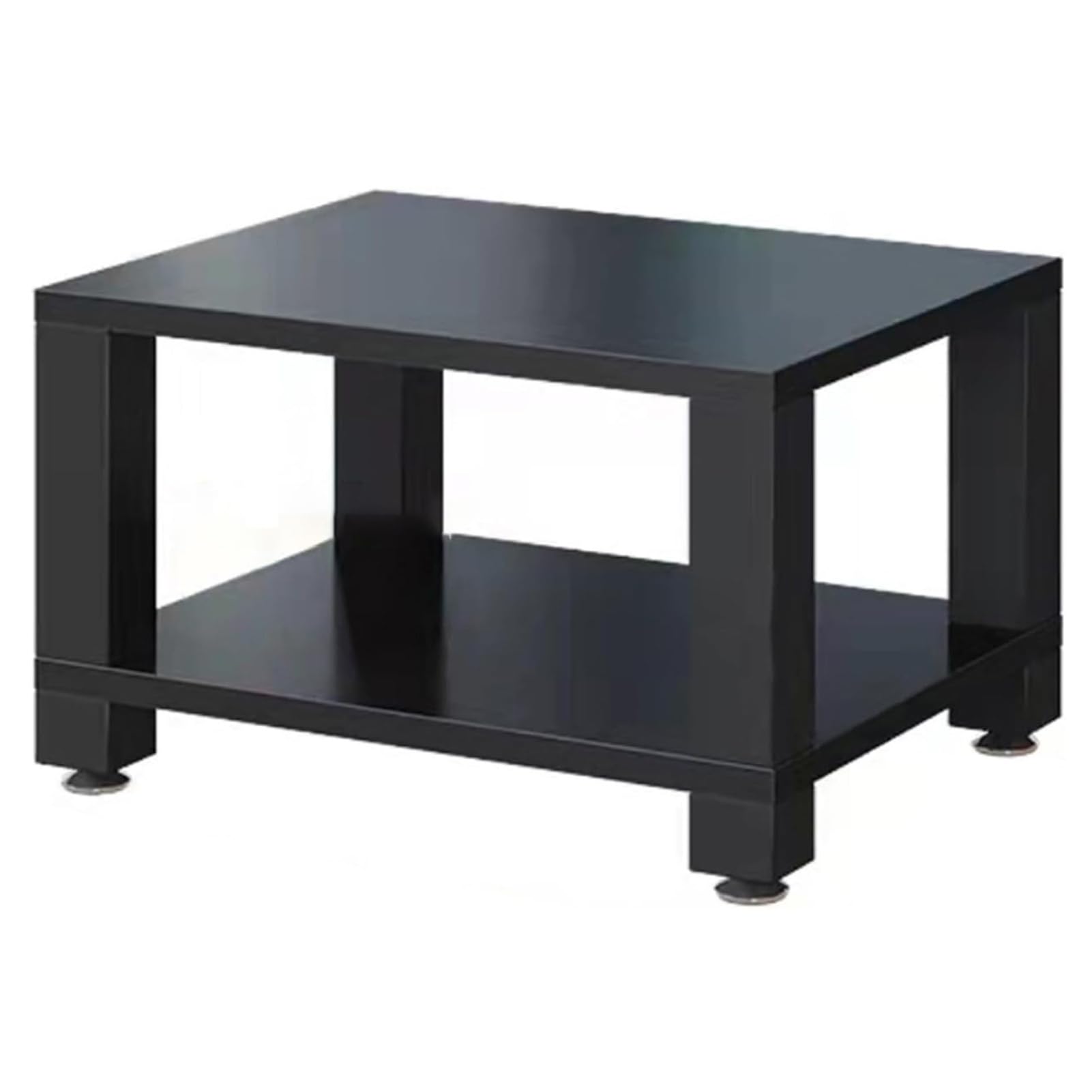Stojak na Media, Szafka do Przechowywania z Nóżkami, Stojak na Drukarkę, Audio-wideo Półkami, Stojak Audio Stojak na Odtwarzacz Wieżowy do Domu/biura(Black,37.5cm/14.8in)