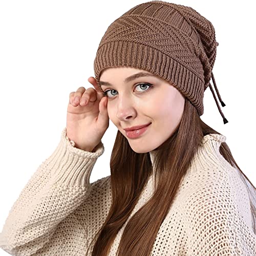 TINAYAUE Gorro térmico USB unisex con calefacción, bufanda para otoño invierno, gorro de punto cálido, resistente al viento, gorro térmico suave y resistente al frío, al aire libre, caqui