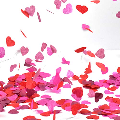 HQdeal 6000 stuks harten confetti, papieren confetti, tissue-confetti, rode harttafel confetti voor ballon… - Image 4