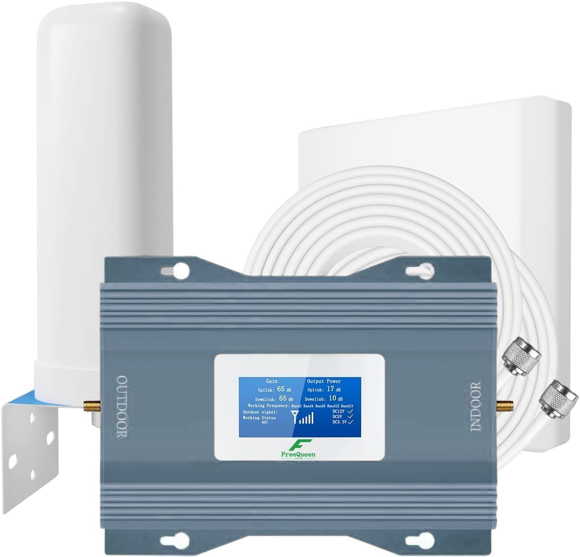 Cell Phone Booster for Home Up to 3,500 Sq Ft | Boosts 5G & 4G LTE Cell Phone Signal Booster 65dB for All U.S. Carriers-Verizon, AT&T, T-Mobile & More | for Band 12/17,13,5,25/2,4/66 | FCC Approved