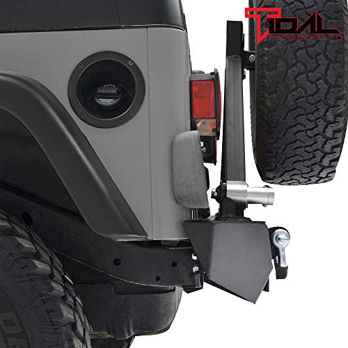 Eag Steel Rear Bumper With Tire Carrier Fit For 87-06 Wrangler Tj Yj #TOP7