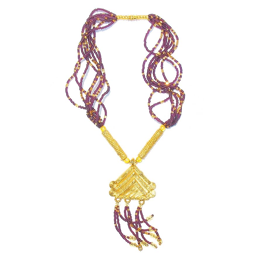 Collier africain N'Dagba en perles pour sublimer vos tenues d'été bohèmes