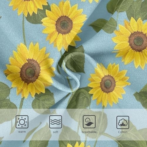 Vibrant Floral Yellow Sunflowers Girl Panties Cute Toddler Underwear Floral Cotton Cartoon Underpants Briefs 2t3