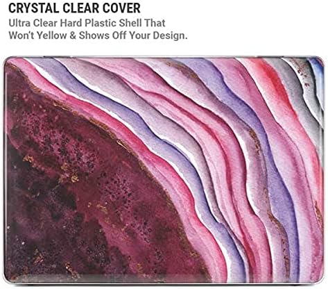 Skinit Case + Skin Compatible with MacBook Air 13in M1 (2021) Originally Designed Plum Watercolor Geode Design