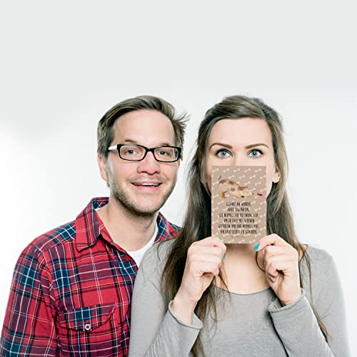 Mr. & Mrs. Panda Postkarte Hund Marienkäfer - Geschenk, Ansichtskarte, Träume, bildkarte, Zuversichtlich, Mischlingshund, Sprüche, Positiv, Ansichtskarten, Postkarten, Grußkarte, Wunder
