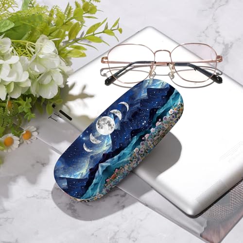 Image of Glasses Case Hard Shell,Portable Protective Eyeglasses Case, Eyeglass Holder Box with Cleaning Cloth,for Women Men