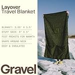 Gravel Layover Travel Blanket – Ultra-Light Compact Blanket for Camping and Outdoor Adventures - Down Alternative Portable Travel Blanket for Layovers & Road Trips (Spruce) - Image 3