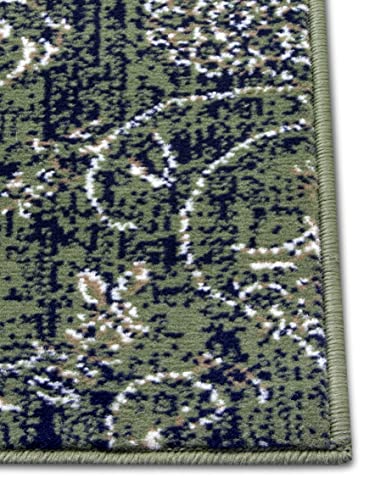 Tapis patchwork à poils courts HANSE Home Kirie vert moderne