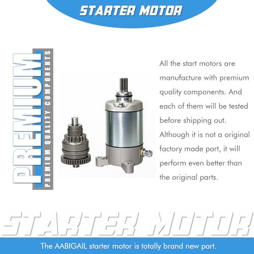 Image of Starter Motor and Drive Combo Kit Replacement for Polaris 3090188 3084981 57-2688 Sportsmen Sportsman Ranger Magnum Trail Blazer Trail Boss 1995-2014 335 400 450 500 ATVS SMU0061, 41054020, 41054020R