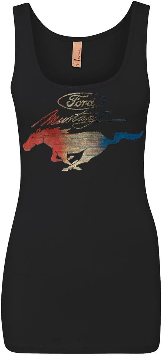 Ford Mustang Logo - Camiseta sin mangas para mujer GT Shelby Cobra Boss 302 Muscle, Negro -