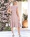PLMOKEN Sommerkleid Damen Midi V-Ausschnitt Empire Elegant Kleider