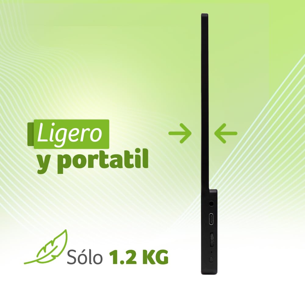 Acer Pantalla portátil | 15.6 Pulgadas FHD IPS Touch | Soporte de sincronización adaptativa (Compatible con FreeSync) | Diseño Delgado | Monitor Externo para computadora portátil PC/Mac | 2 Puertos