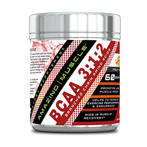 Amazing Muscle BCAA 3-1-2 - 60 Servings with Enhanced Chain Amino Acids ...