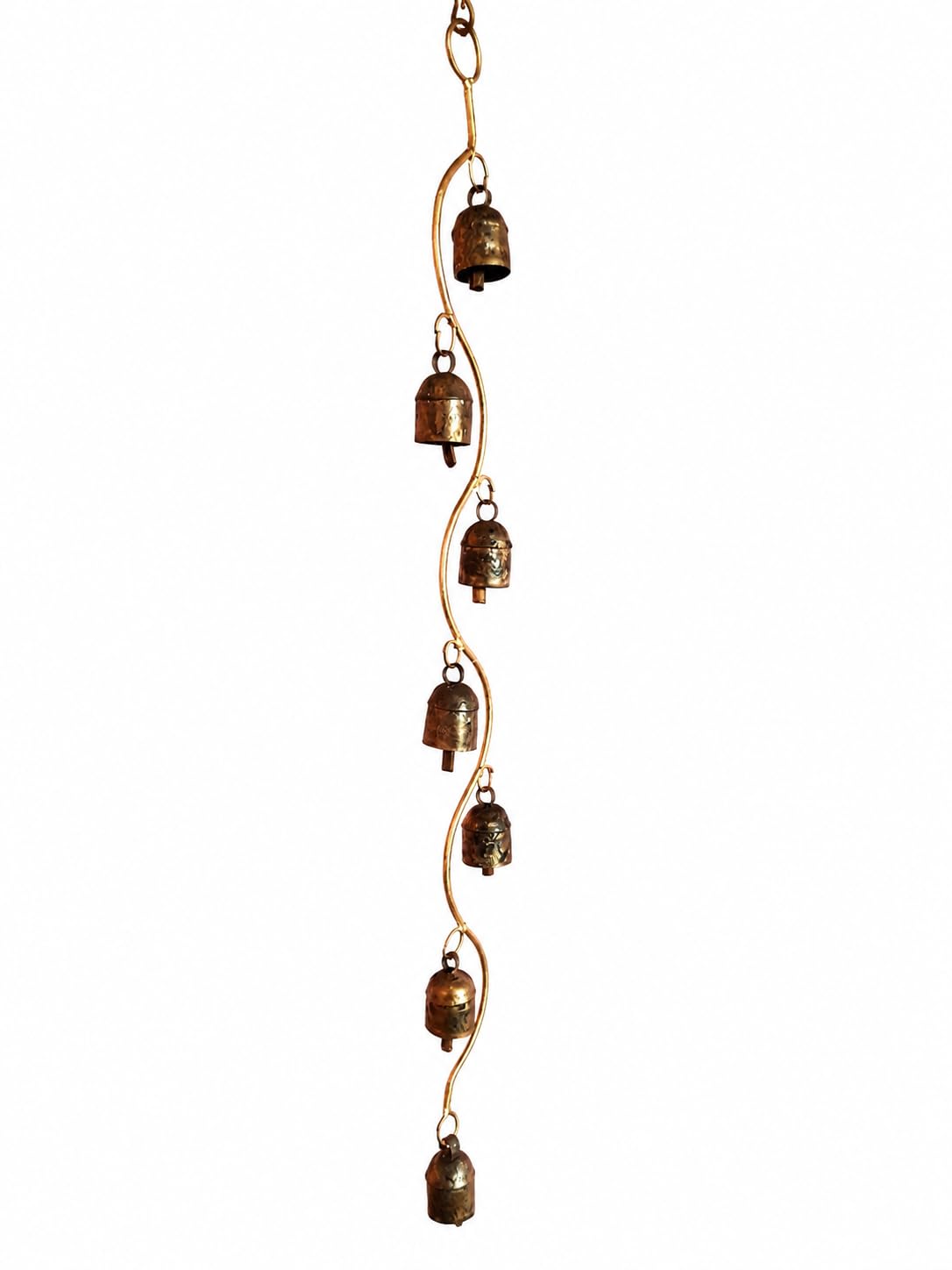 New Zummar House Wind Chime, Gold and Brown, 20 x 1.5 Inches, Handmade by Certified Artisans, Rich Cultural History-image-0