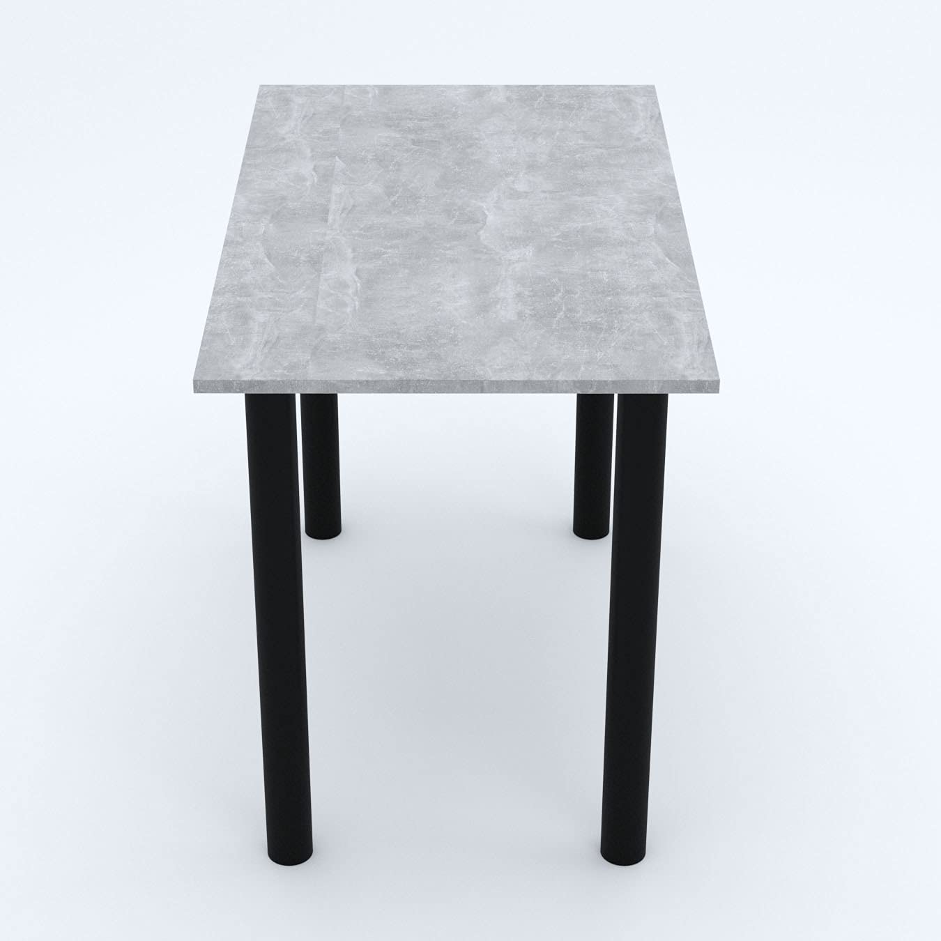 AKKE mikon 90x60 | Esszimmertisch - Esstisch - Tisch mit SCHWARZEN Beinen - Küchentisch - Bürotisch | Beton