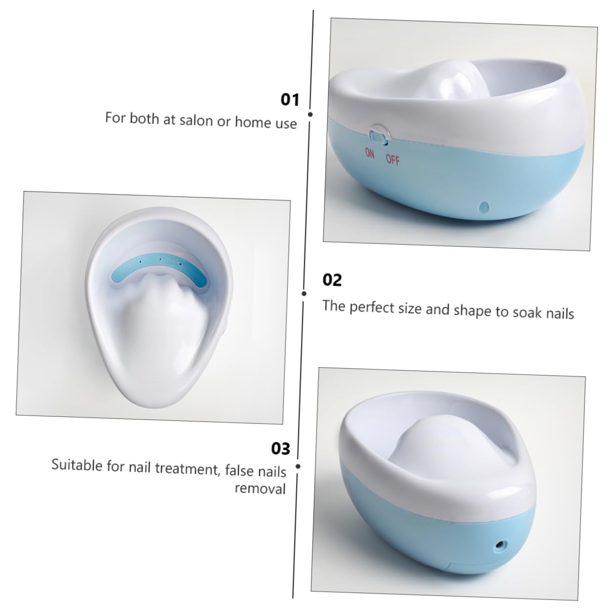 CALLARON 1set Ciotole Elettriche Per Manicure Ciotola Per Ammollo Unghie Per Mani e Rimozione e Accattivante e