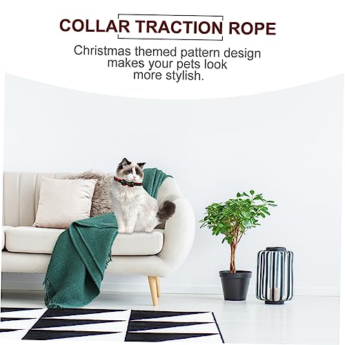 Collar ajustable de copo navideño de dos piezas con correa para perro 6