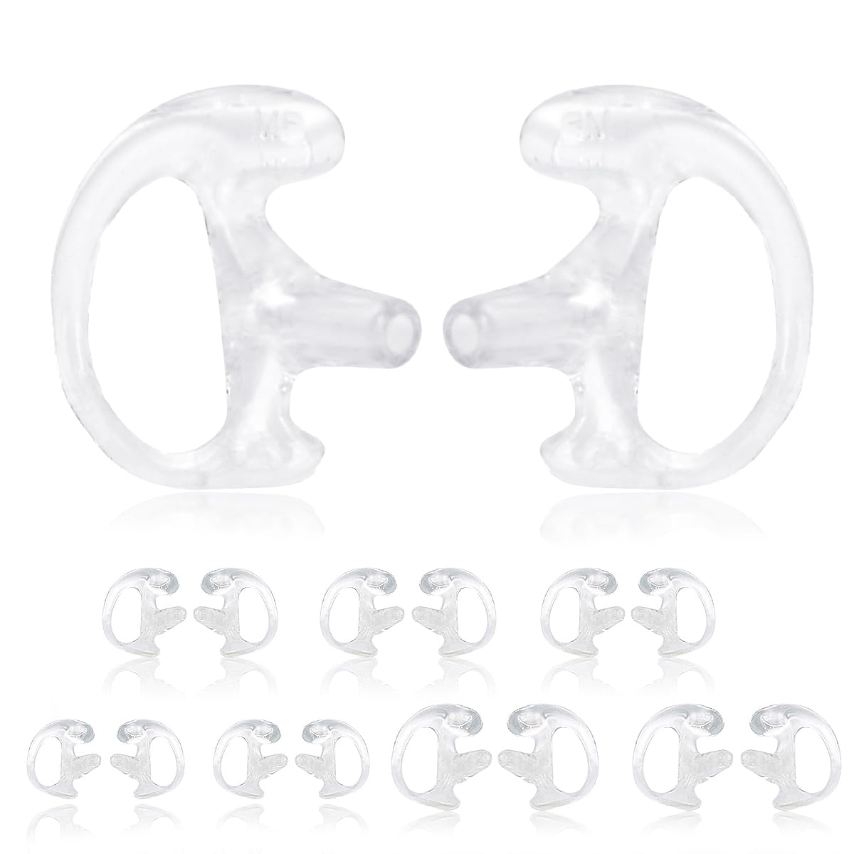 Airiton Earpiece for Walkie Talkie Radio Earpiece Replacement Soft Silicone Ear Buds Medium Earmold for Walkie Talkies Air Acoustic Coil Tube Audio