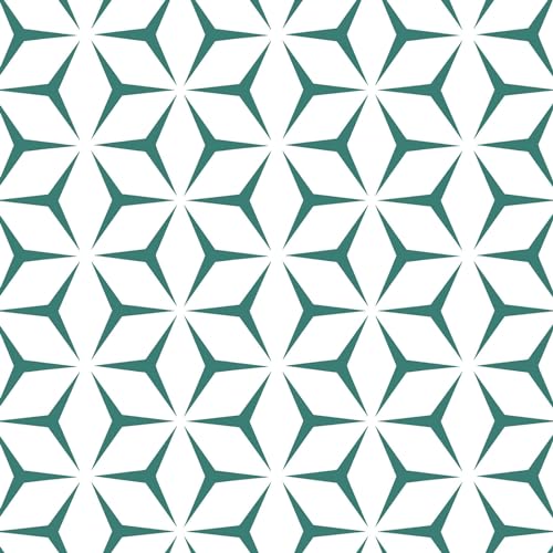 Heroad Wall Paper Peel and Stick Modern Green Wallpaper Peel and Stick Boho Geometric Green Contact Paper for Cabinets and Drawers Renter Friendly Self-Adhesive Removable Waterproof 17.7” x 118”