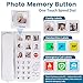 Corded Landline Phone for Seniors, Dementia/Alzheimers Phone for Seniors -Amplified Senior Phone -9 Picture Memory One-Touch Dial Telephone, Hands-Free Calling, Home House Phones for Senior/Kids