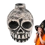 World's Loudest Whistle - Retro Aztec Skull Instrument, Terrifying Screaming Effect | Ceramic Crow Prop, Haunted Warriors Artifact, Eerie Tribal Horn, Creepy Ritual Collectible, Halloween Gothi