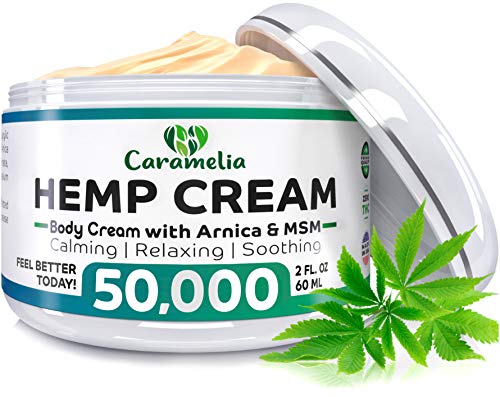 Hemp Cream for Pain Relief - 50,000 Hemp Extract Blend - Natural Pain Relief Cream for Joint, Muscle, Sciatica & Back Pain - Made in USA - Formulated with MSM, Emu Oil, Menthol & Omega 3-6-9