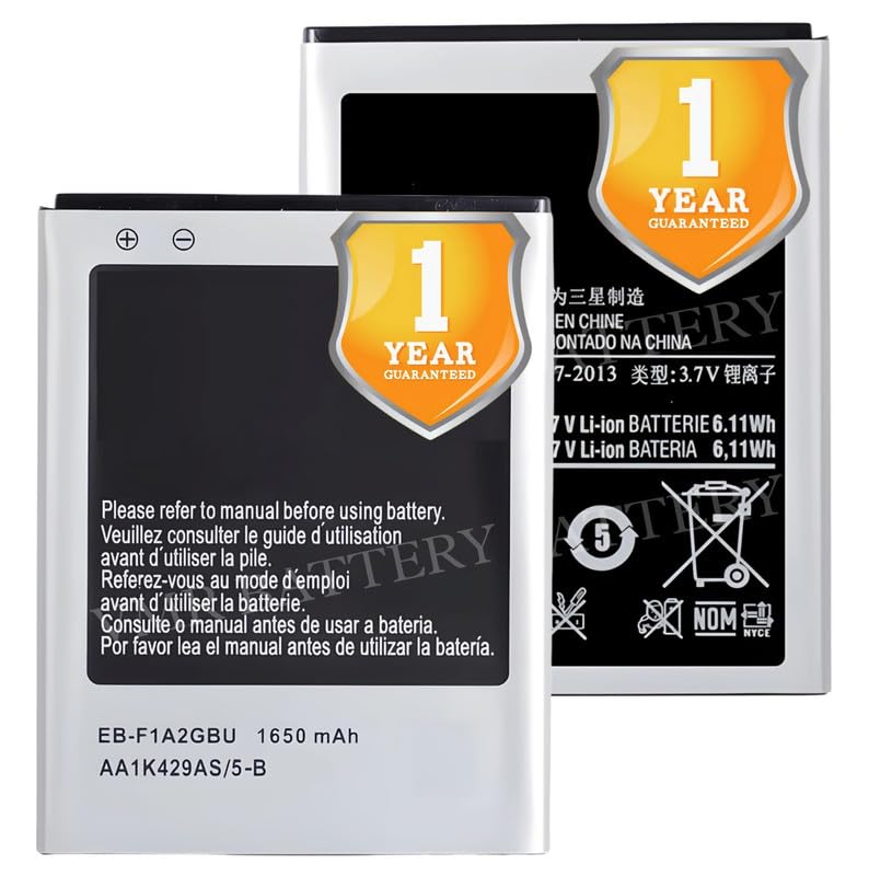 Image of Original EB-F1A2GBU Battery Compatible for Samsung Galaxy S2 (I777, GT-I9100, GT-I9100G, GT-I9100T) | S2 Plus (GT-I9105, GT-I9105P) - (1650mAh) - 1 Year Warranty K7