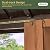 Aoxun 12’x16’ Hardtop Gazebo, Permanent Metal Pavilion with Galvanized Steel Double Roof, Outdoor Pergola with Nettings and Curtains for Lawn, Garden, Patio (Brown)