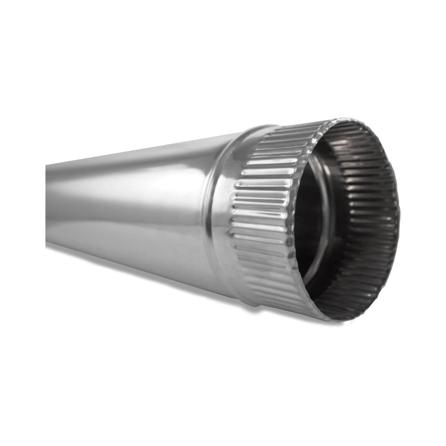 Tubo Chimenea 300mm Acero Inoxidable 1m Estufa Leña Resistente Altas Temperaturas Corrosion y Oxidacion - Conducto Inox Ventilación Profesional