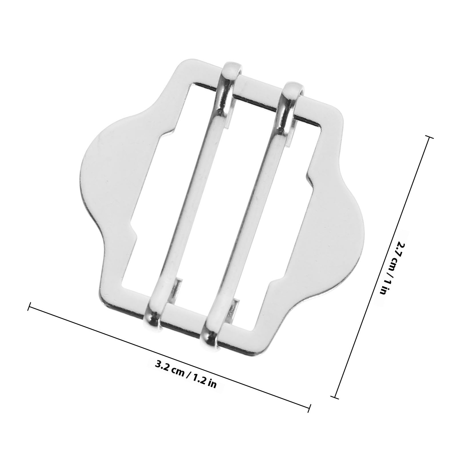 Boucles Réglables Fermeture Pratique Accessoires Solide et Élégants 10 Pièces en Laiton Argenté pour Vêtements et Vestes pour Gilets et Ceintures