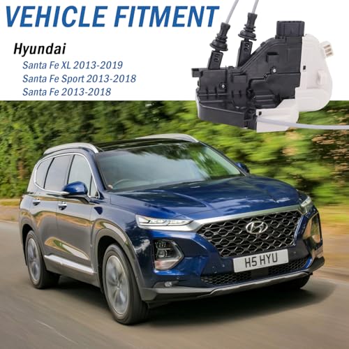 Image of Rear Left Driver Side Door Lock Actuator 81410-2W000, Door Latch Compatible with Hyundai Santa Fe XL 2013-2019, Santa Fe Sport 2013-2018, Santa Fe 2013-2018, Replaces 81410-B8000