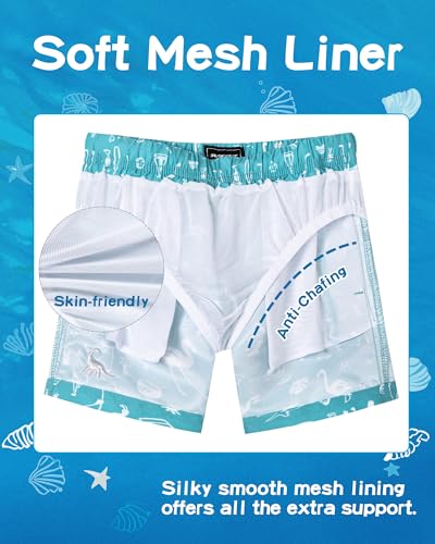 Image of SURF CUZ Boys Swim Trunks Toddler Swim Shorts UPF 50+ Bathing Suit for Boy Swimsuit Quick Dry Mesh Beach Boardshorts Swimwear