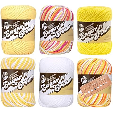Lily Sugar 'n Cream Yarn - 100% Cotton - Assortment (Daffodil) Cover