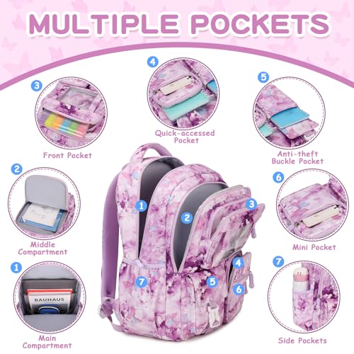Image of PIG PIG GIRL Kids Backpack for Girls School Bags for Middle School Students Book Bag for Elementary Primary School