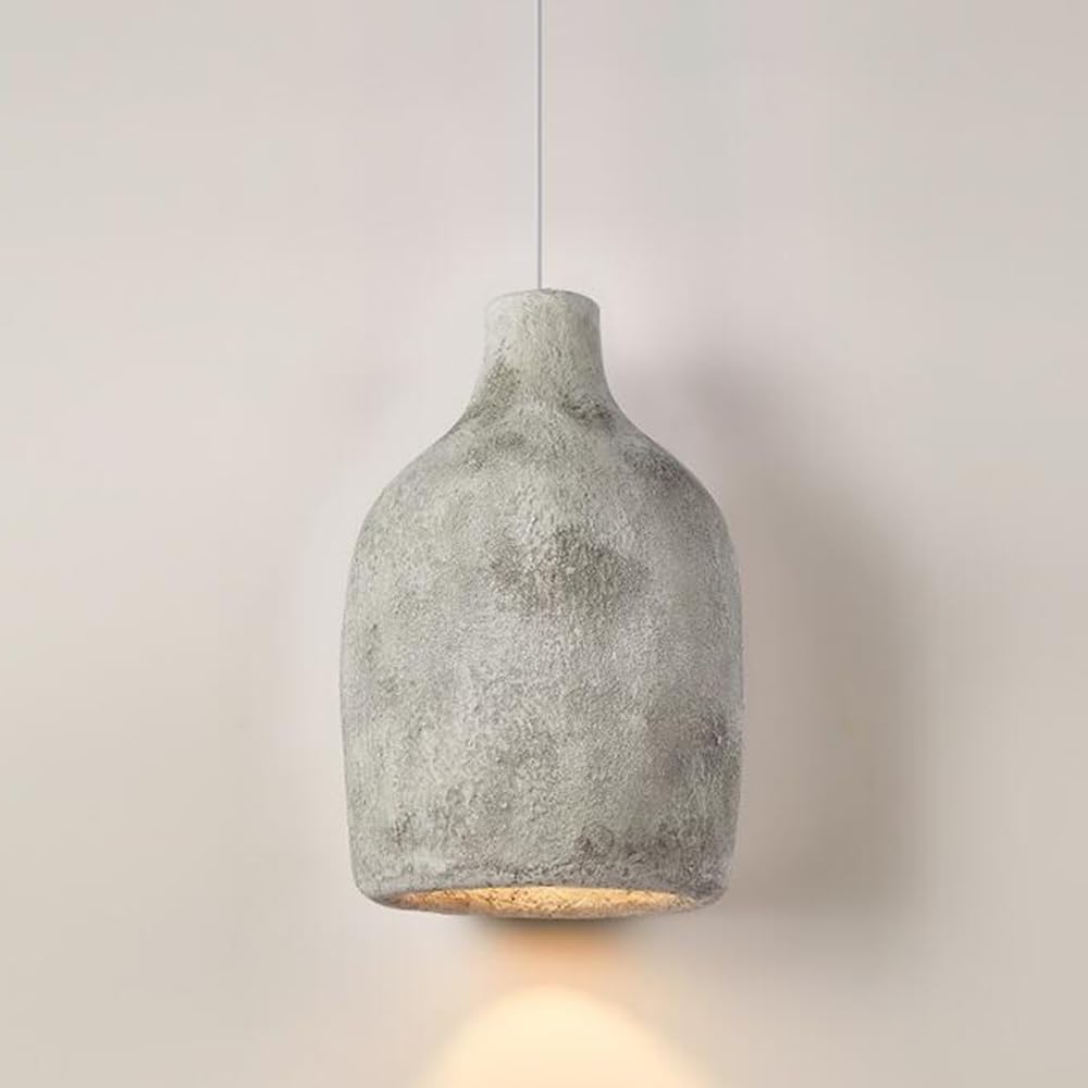 Lustre japonais Wabi Sabi en résine pour îlot de cuisine et salon design