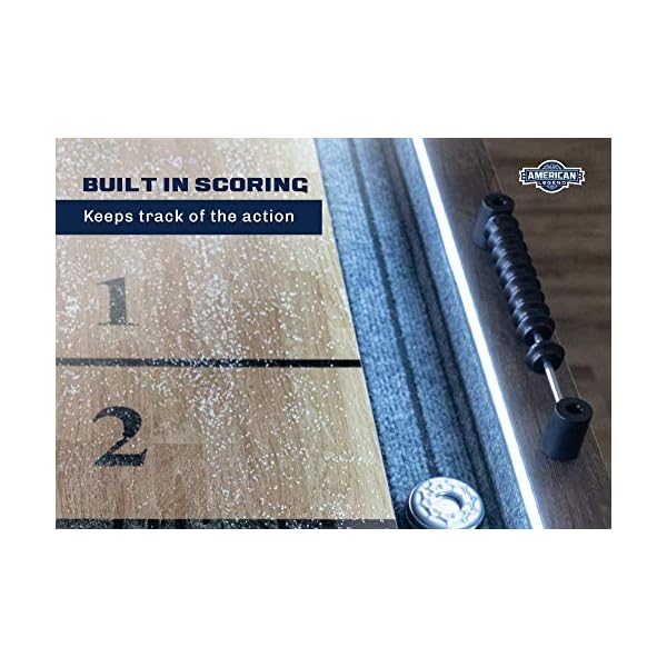 American Legend 9' LED Kirkwood Shuffleboard Table Re Room