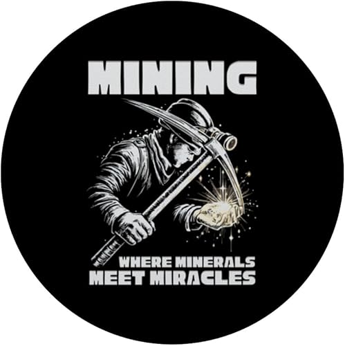 Miniatura 3 de Minería Donde los minerales se encuentran con milagros Minería PopSockets Standard PopGrip