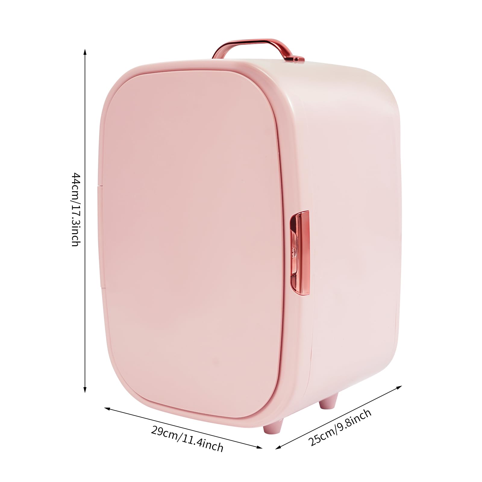 Kosmetik-Kühlschrank 12L-Skincare Fridge Beauty Kühlschrank für die häusliche Aufbewahrung, Kühl- als auch Heizfunktion für Makeup Lippenstif, Getränken und Medikamenten