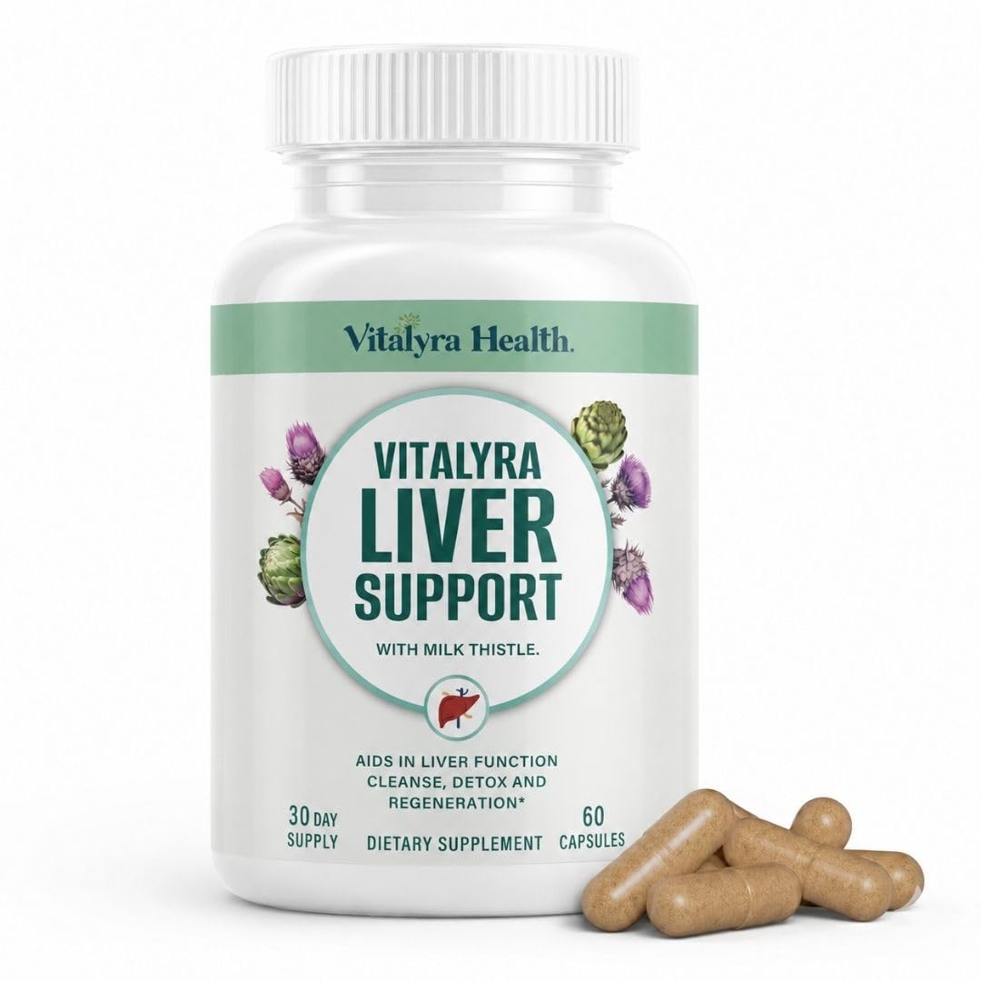 Vitalyra Milk Thistle Liver Support Supplement - Silymarin 9-in-1 Formula